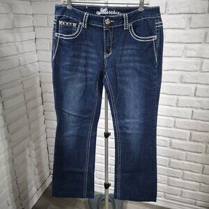 Miss Chic USA Ladies Medium Wash Size 15 Blue Jeans